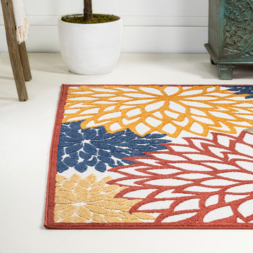 Minori Floral High-low Area Rug